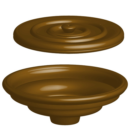 3D Vector Image ceramics on a white background.のイラスト素材