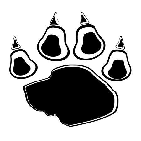 Vector image of paw on a white background.のイラスト素材