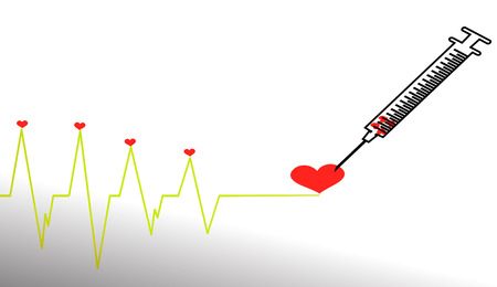 Vector background with life line on white background.のイラスト素材