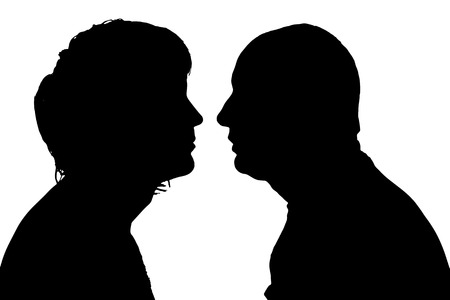 silhouette of a man on a white background.のイラスト素材