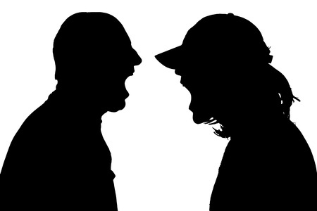 silhouette of a man on a white background.のイラスト素材