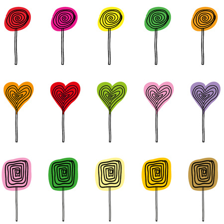 Vector illustration pop art style with lollipop.のイラスト素材