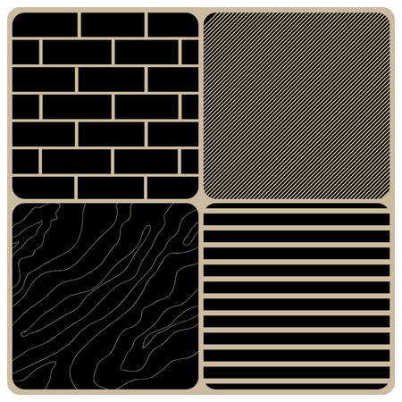 black icon of texture with different materialsのイラスト素材