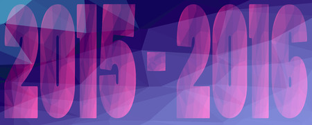 low poly vector illustration 2016 New Year