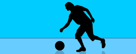 Vector silhouette of a man who sports.のイラスト素材