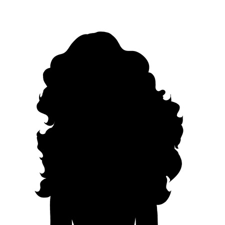 Vector silhouette of woman on white background.のイラスト素材