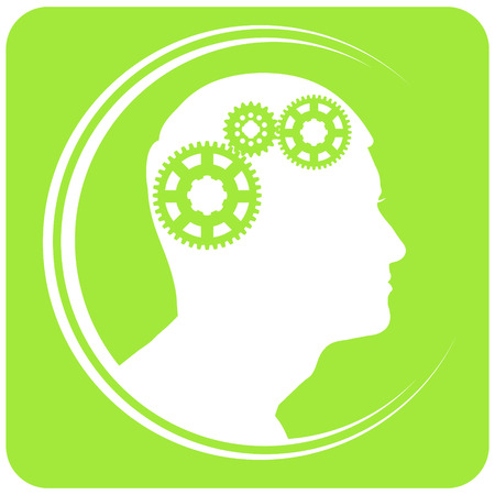 green vector silhouette of a manのイラスト素材