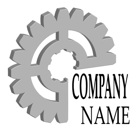 vector gear icon on white backgroundのイラスト素材