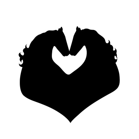 Vector horse logo on a white background.のイラスト素材