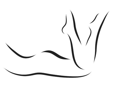 Vector logo woman on a white background.のイラスト素材