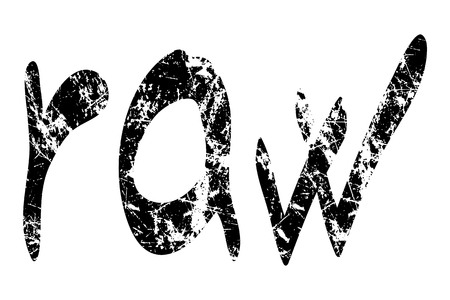 Vector illustration of Raw icon on white backgroundのイラスト素材