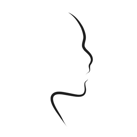 Vector woman on a white background.のイラスト素材