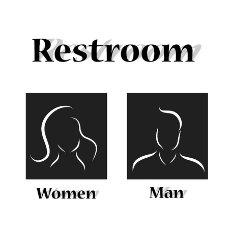 Vector illustration restroom on a white background.のイラスト素材
