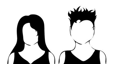 Vector illustration of people on white background.のイラスト素材