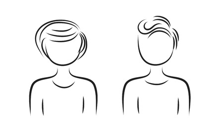 Vector illustration of people on white background.のイラスト素材