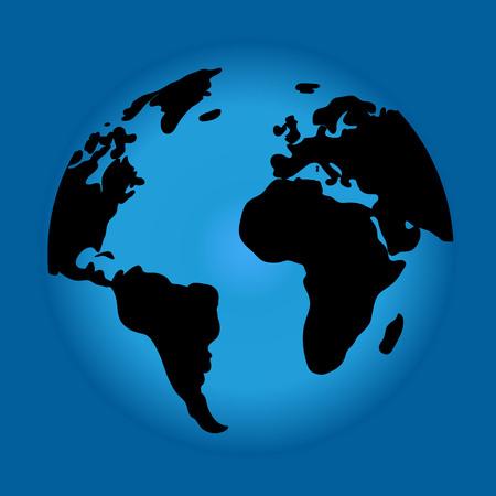 Vector illustration of Globe on a white background.のイラスト素材