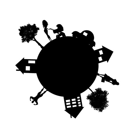 Vector illustration of the world on a white background.のイラスト素材