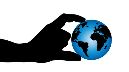 Vector illustration of Globe on a white background.のイラスト素材