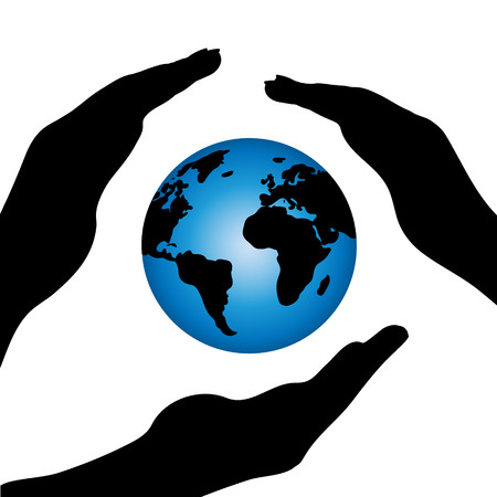 Vector illustration of Globe on a white background.のイラスト素材