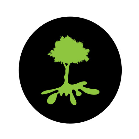Vector illustration of tree logo on white background.のイラスト素材