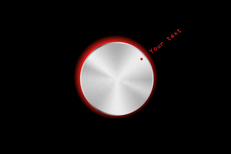 Vector illustration volume button with light on black background.のイラスト素材