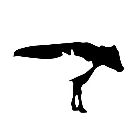 A Vector silhouette of cow and pig logo on white background.のイラスト素材