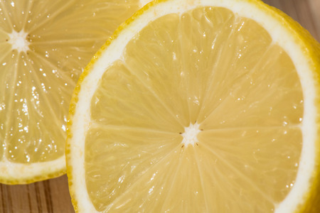 Limon cut into half.の写真素材