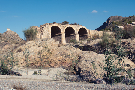 Bridge ruin in the nature.の写真素材