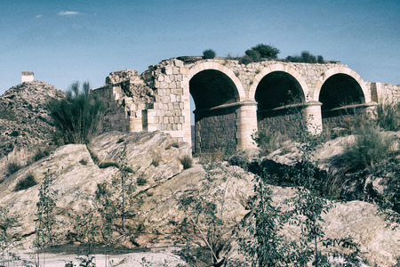 Bridge ruin in the nature.の写真素材