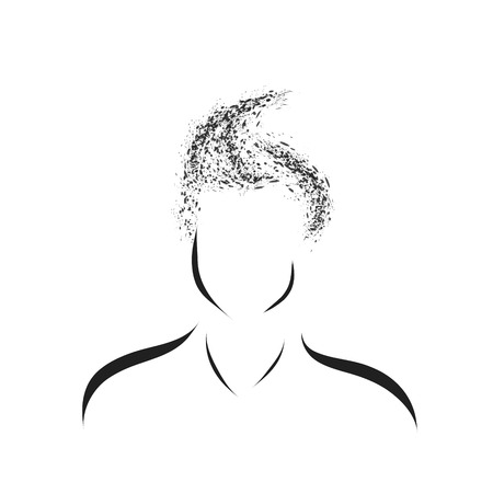 Vector illustration of man on white background.のイラスト素材