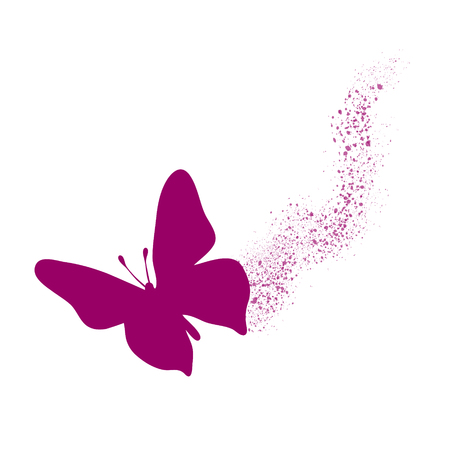 Vector illustration of butterfly on white background.のイラスト素材