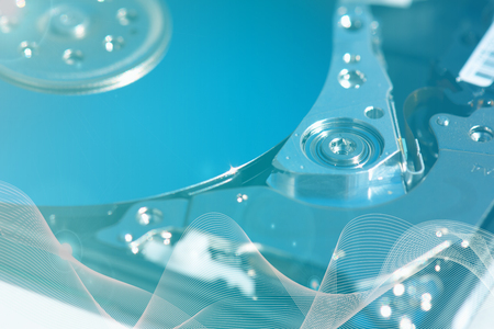 Detail of hard disk components.