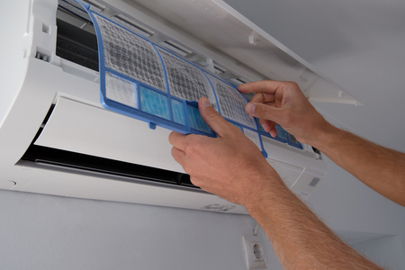 Professional air conditioning repairs.の写真素材