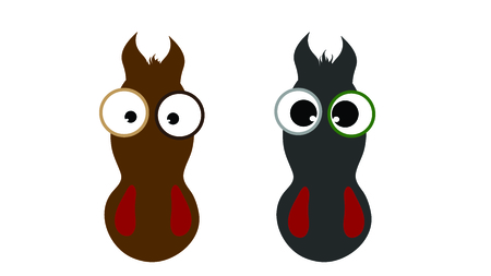 Vector illustration of horse head on white background.のイラスト素材
