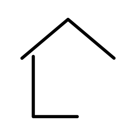 vector illustration house icon on a white backgroundのイラスト素材