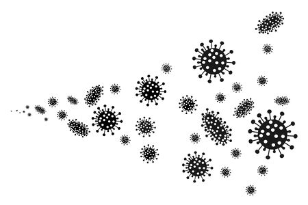 Vector illustration of virus on white background. Symbol of disease and coronavirus.のイラスト素材