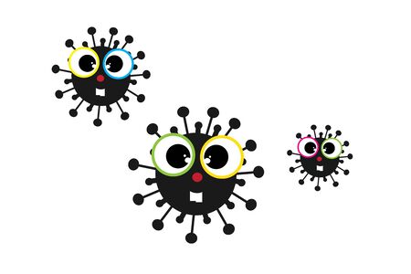 Vector illustration of virus on white background. Symbol of disease and coronavirus.の写真素材
