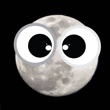 Vector illustration of moon. Symbol of night and universe.のイラスト素材