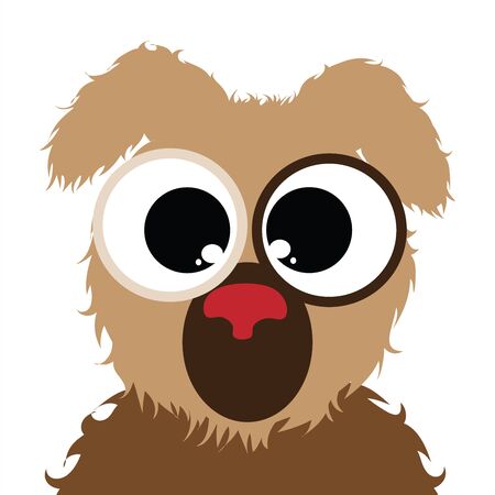 Vector illustration of dog on white background. Symbol of pet.のイラスト素材