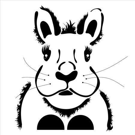 Vector illustration of rabbit. Symbol of forest animal and mascot.のイラスト素材
