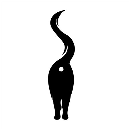 Vector silhouette of cat. Symbol of farm animal and pet.のイラスト素材