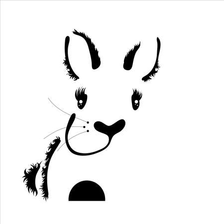 Vector illustration of rabbit. Symbol of forest animal and mascot.のイラスト素材