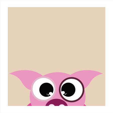 Vector illustration of cartoon peeking dog. Symbol of pet.のイラスト素材