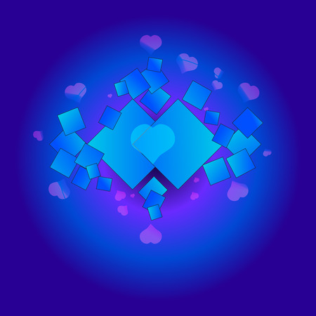 Valentine Blue Backgroundのイラスト素材