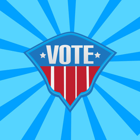 Vote Banner With USA Flag And Text For Politicsのイラスト素材
