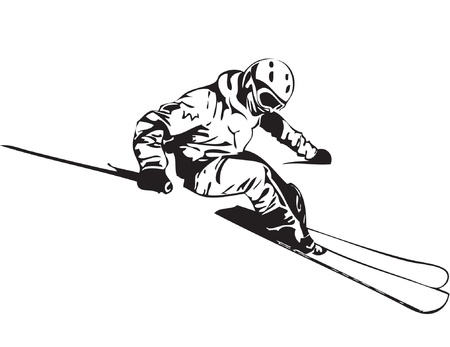 illustration of skierのイラスト素材