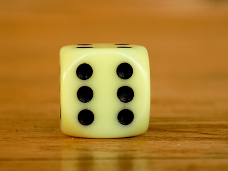 Dice on wood table