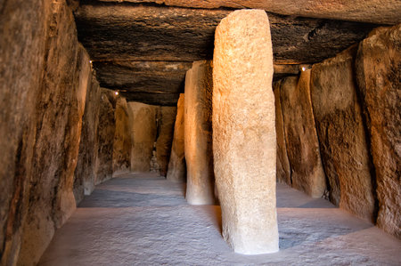 The Menga Dolmen is a Prehistoric dolmen, located in Antequera, in the province of Malaga, Spainの写真素材