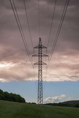 high voltage power lines run indefinitely across the country