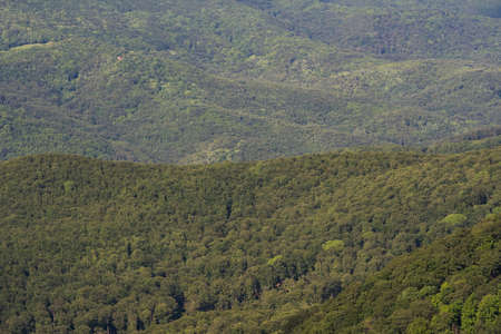Cutout from a mountain landscape, seen from a great distance